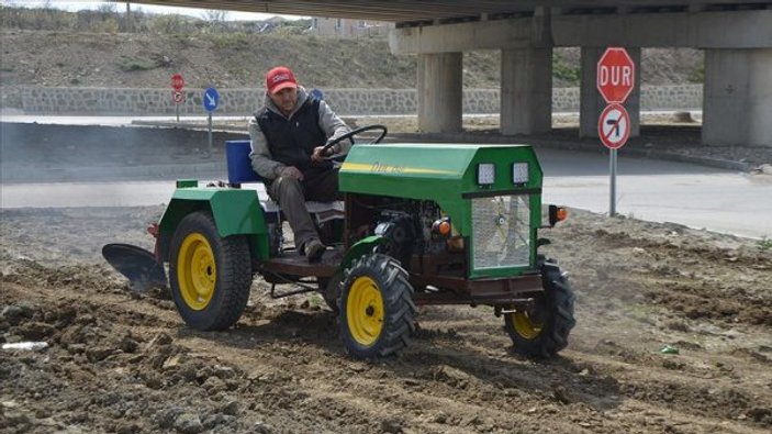 Tekirdağ'da bir çiftçi 5 bin liraya kendi traktörünü yaptı