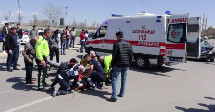 Aksaray'da kadın sürücü çarptığı şahsı ağır yaraladı