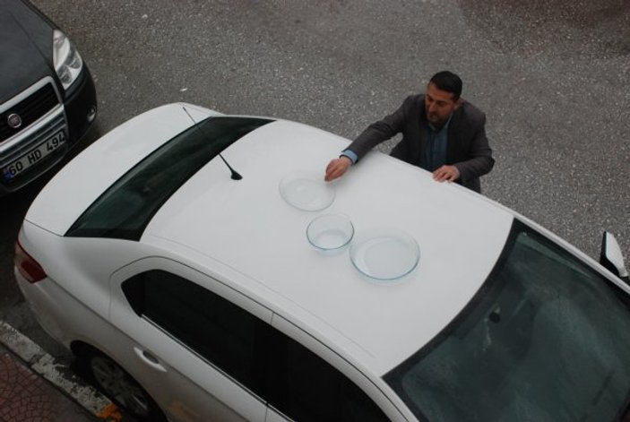 Tokat'ta halk, nisan yağmurunu şifa niyetine toplayıp içti
