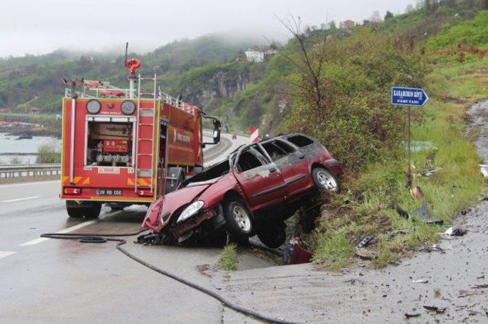 Giresun’da trafik kazası: 1 ölü 1 yaralı