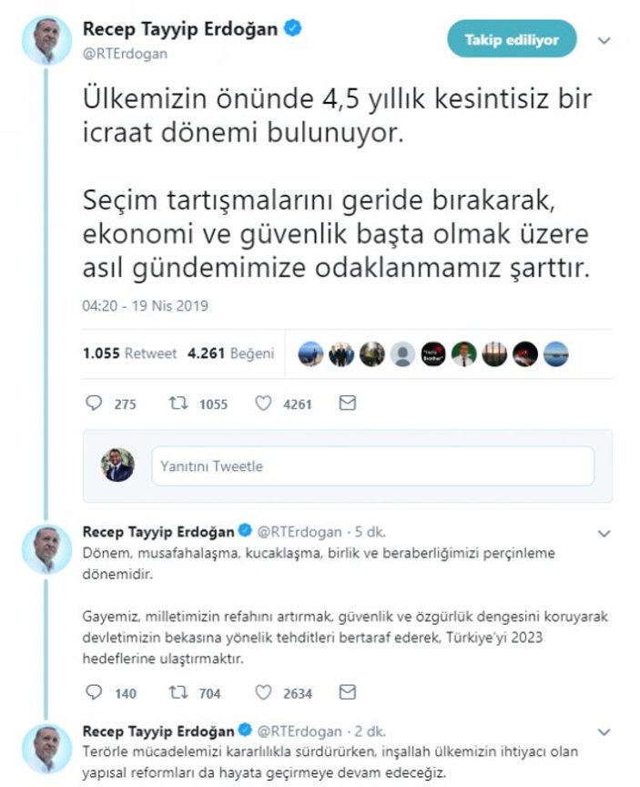 Cumhurbaşkanı Erdoğan seçim tartışmasını sonlandırdı