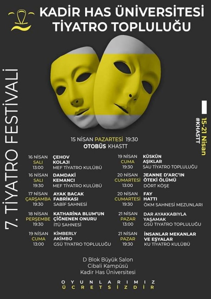Kadir Has Üniversitesi Tiyatro Günleri Festivali