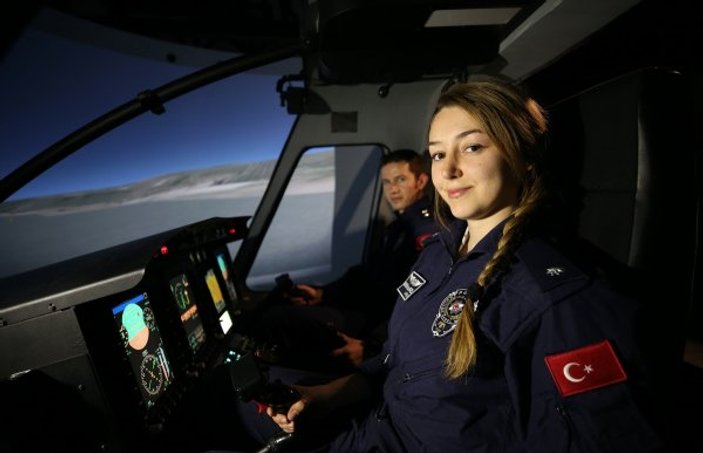 Emniyetin ilk kadın helikopter pilotu