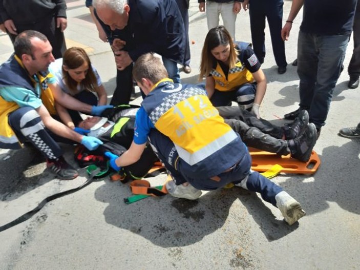 Kocaeli'de habere giden gazeteci kaza geçirdi