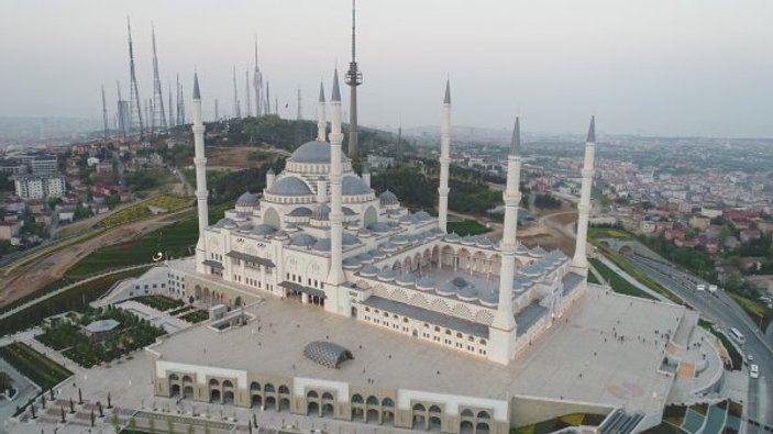 Çamlıca Camii havadan görüntülendi