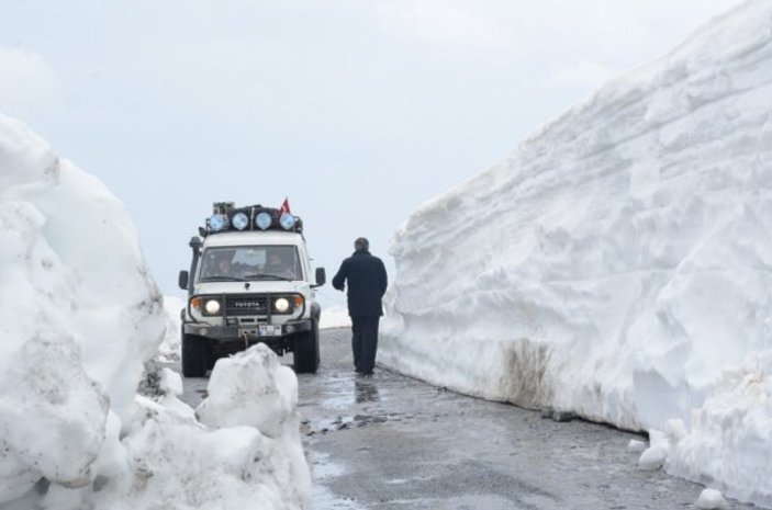Türkiye’nin en büyük kalderasında kar kalınlığı 8 metre