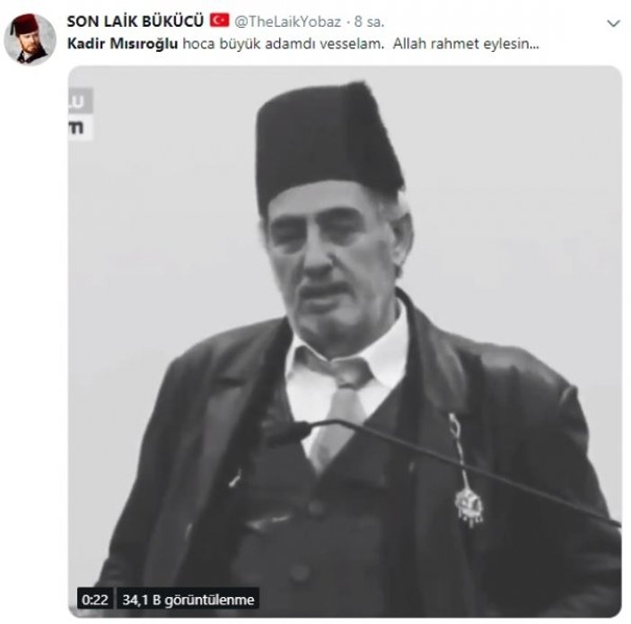 Kadir Mısıroğlu'nun ölümünün ardından yorumlar