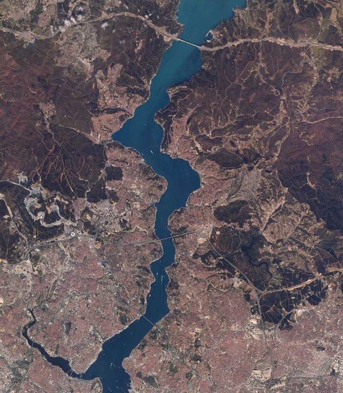 Uzaydan görüntülenen İstanbul'un beton ormanları