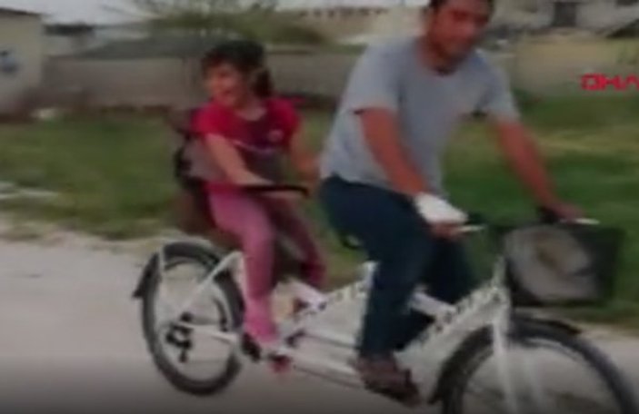 Şanlıurfa'da bisiklet gönderilen Ayşe'nin mutluluğu