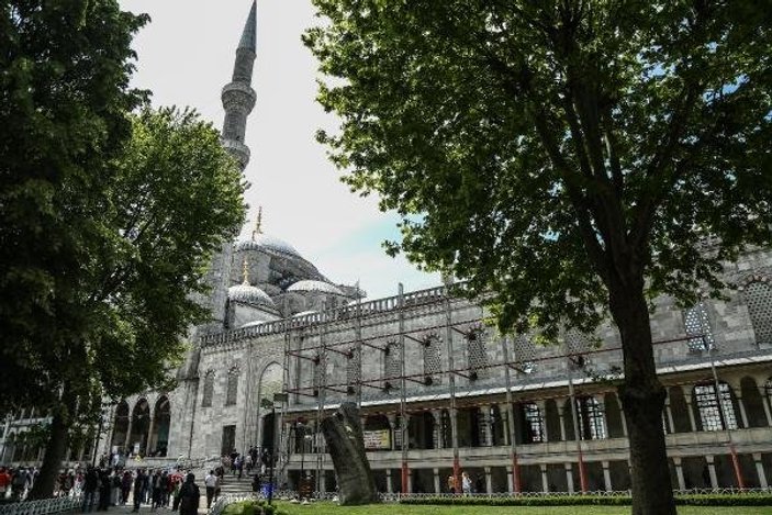 Sultanahmet Camii'nde restorasyon çalışmaları sürüyor