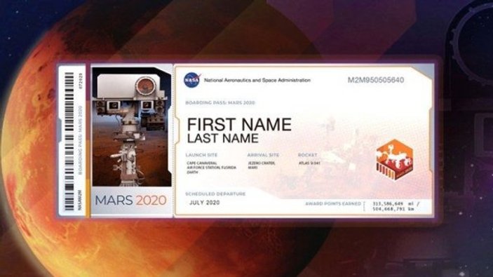 NASA online Mars bileti veriyor
