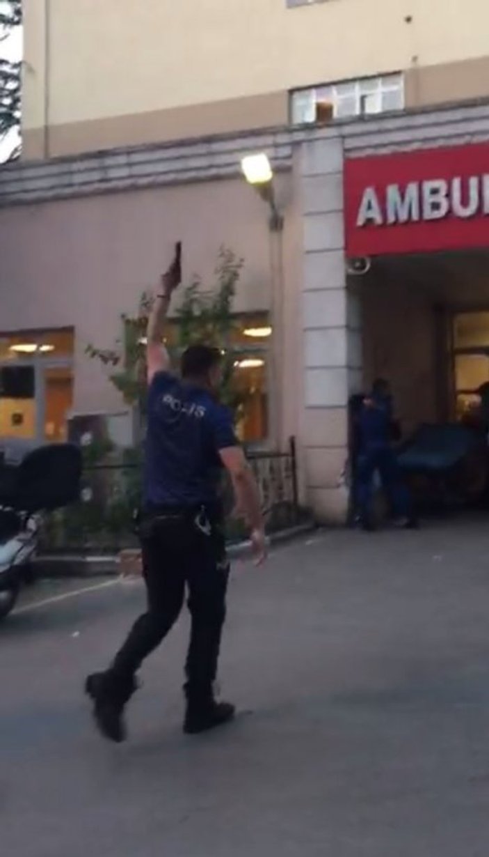 Maltepe'deki hastane bahçesinde kavganın görüntüleri
