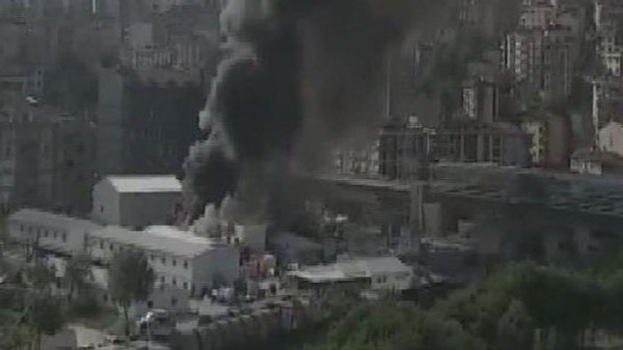 Eyüp-Güzeltepe metro inşaatında yangın