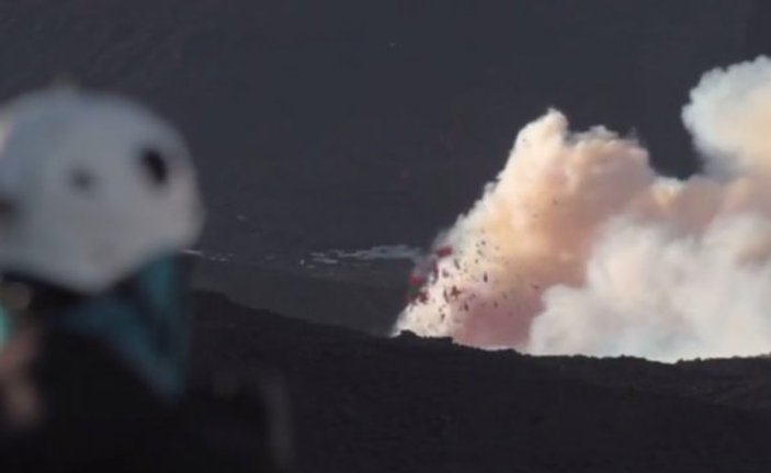 Faaliyete geçen Etna Yanardağı'nın son görüntüsü