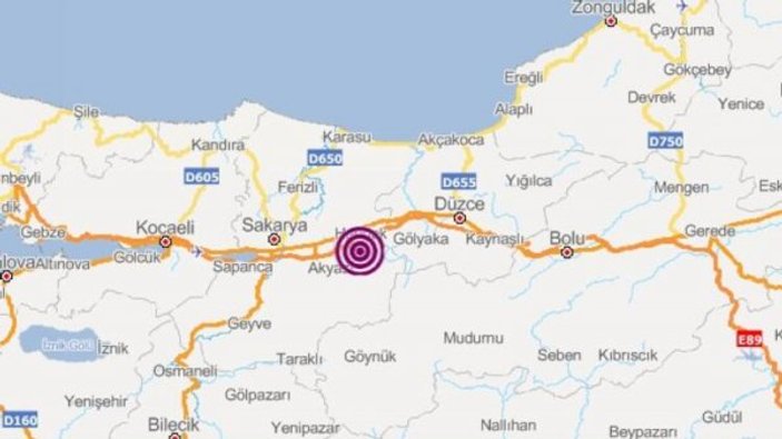 Sakarya'da 4,7'lik deprem meydana geldi