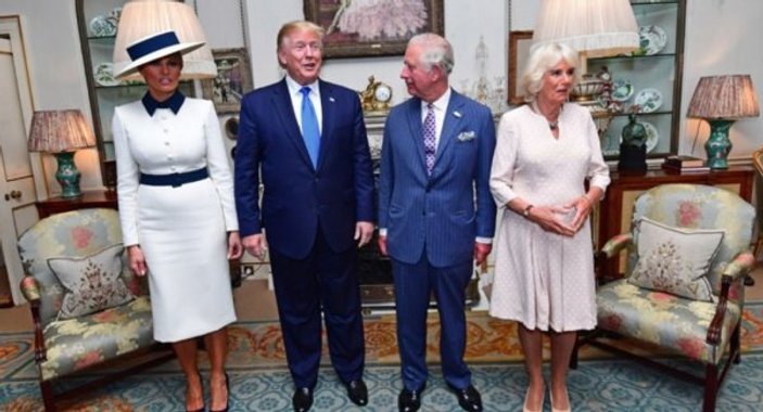 Trump Kraliçe 2. Elizabeth ile buluştu
