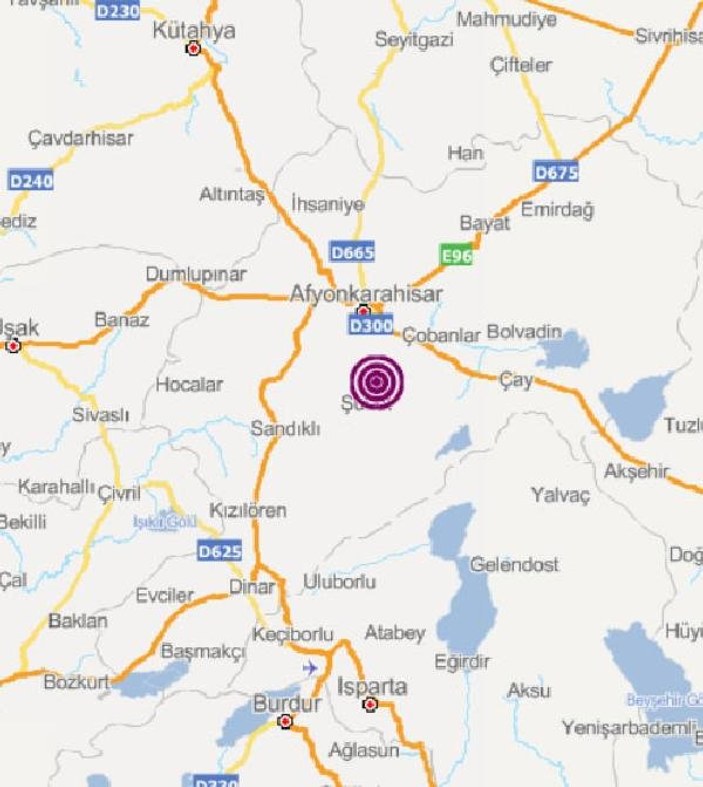 Afyonkarahisar'da 3.5 büyüklüğünde deprem