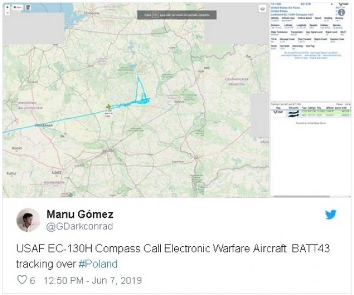ABD'nin elektronik harp uçağı Polonya'da