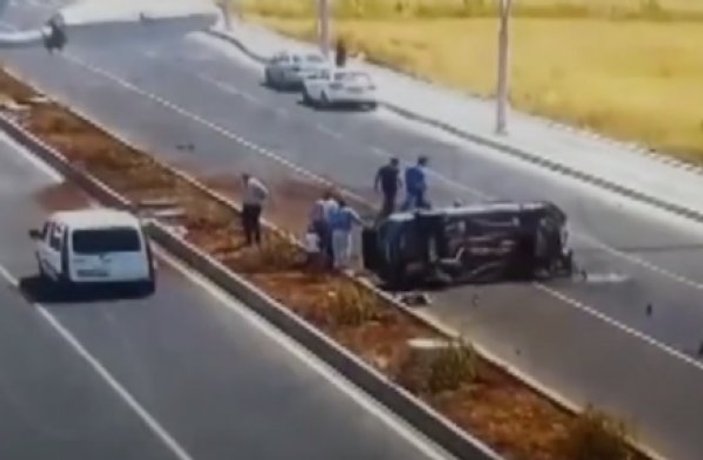 Diyarbakır'da makas atan sürücü sedyede ceza yedi