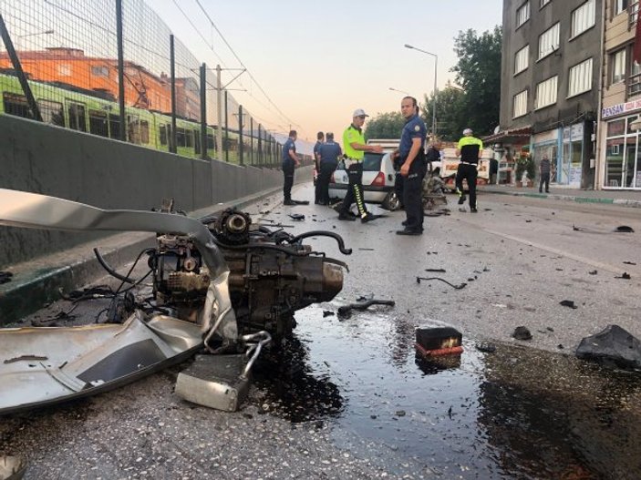 Bursa'da 120 km hızla ölüme götüren kaza