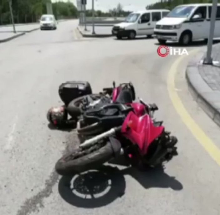 Ankara'da dolmuş motosikletliyi ezdi
