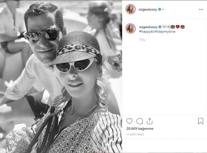 Özge Ulusoy sevgilisinin fotoğrafını paylaştı