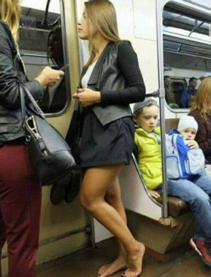 Rusların çıplak ayakla metro deneyimi