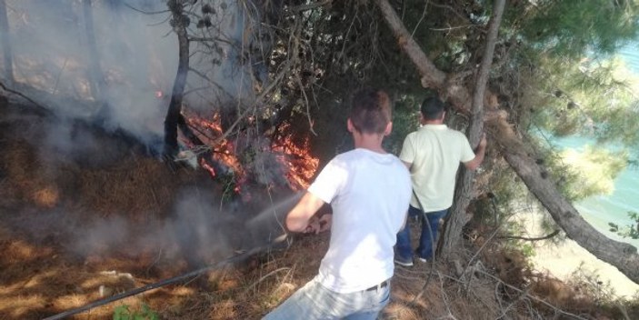 Ateş yakan piknikçiler yangın çıkardı