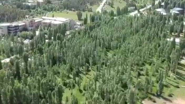 ODTÜ'de yurt yapılacak alanın havadan görüntüsü