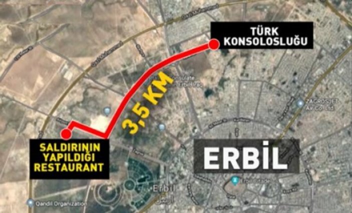Erbil'de restoranda terör saldırısı