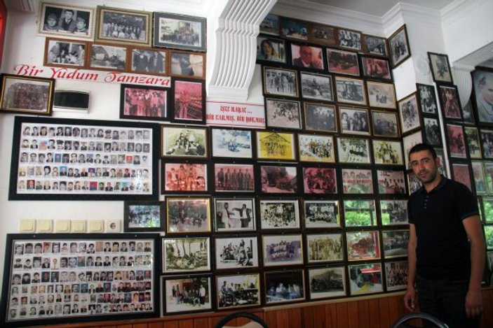 Giresun'da ölenlerin fotoğrafları kahvehanede sergileniyor