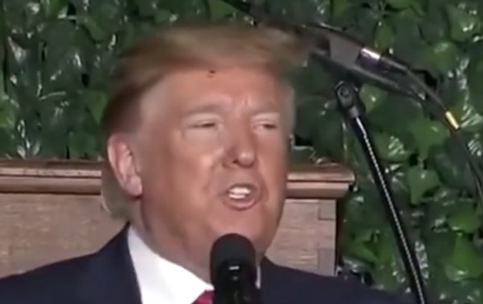 Trump'ın saçlarında gezinen böcek