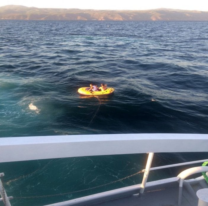Marmara Denizi'nde 5 saat kurtarılmayı beklediler