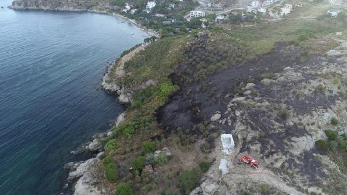 Marmara Adası'ndaki yangında 1 gözaltı