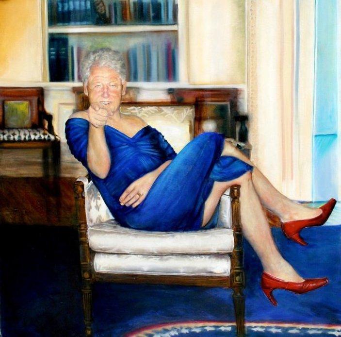 Sapık milyarderin villasında Bill Clinton tablosu
