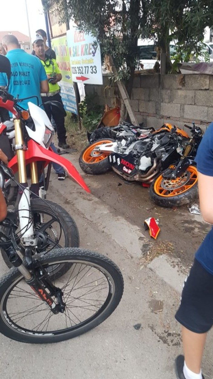 Yalova'da motosiklet sürücüsünün ölüm anı kamerada