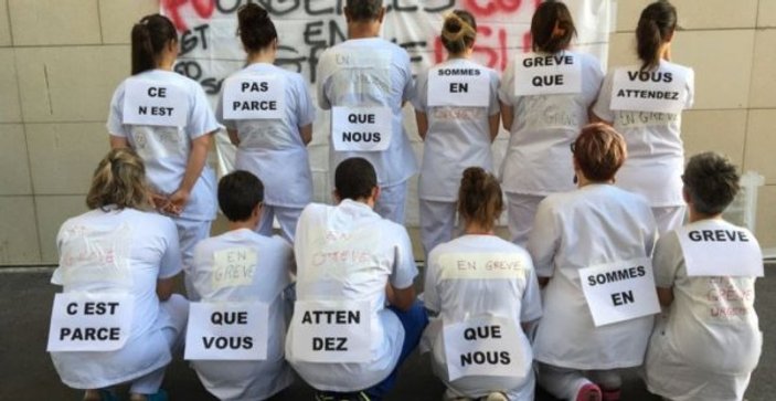 Fransa'da devlet hastanelerinde grev var