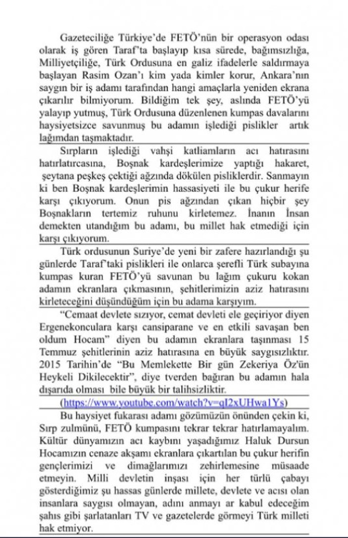 Saffet Sancaklı, Rasim Ozan Kütahyalı'ya nefret kustu