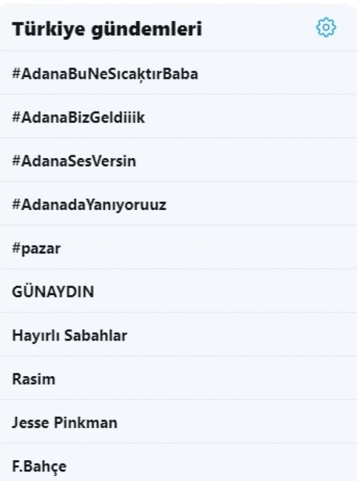 Adana, Twitter'da en çok konuşulan 4 başlık oldu