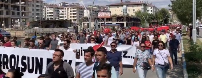 Tunceli'de teröre lanet yürüyüşü