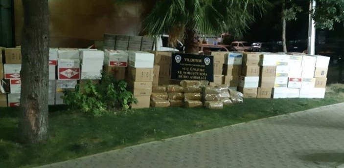 Gazetelerle kaplı depoda 240 kilo kaçak tütün bulundu