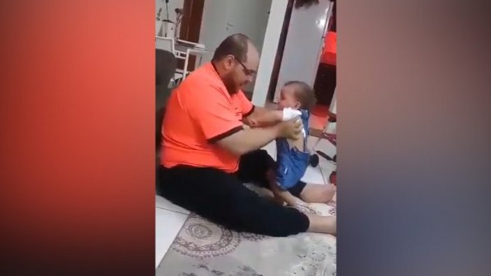 Arabistan'da bebeğini darbederek zorla yürütmeye çalıştı