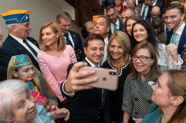 Ukrayna Cumhurbaşkanı'ndan ABD'de hatıra fotoğrafı
