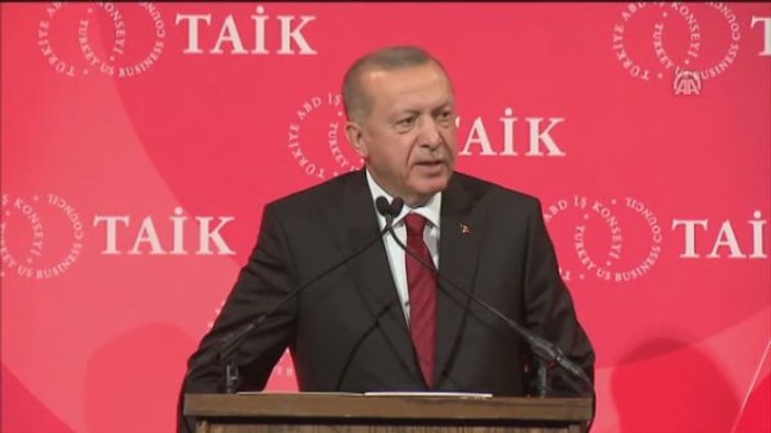 Erdoğan TAİK gala yemeğinde konuştu