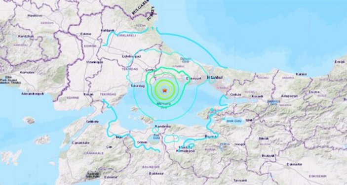 Deprem haritası yayınlandı