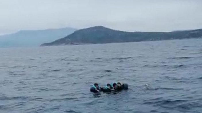 Batan bottaki 11 göçmen kurtarıldı