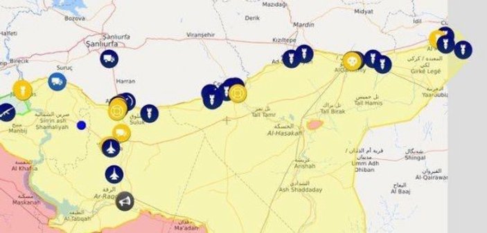 YPG hedeflerine bombalar yağıyor