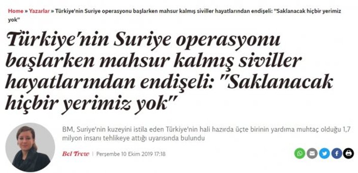 Independent Türkçe yazarına göre Türkiye istila ediyor