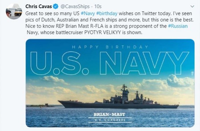 Amerikan donanmasının doğum gününü Rus gemisiyle kutladı