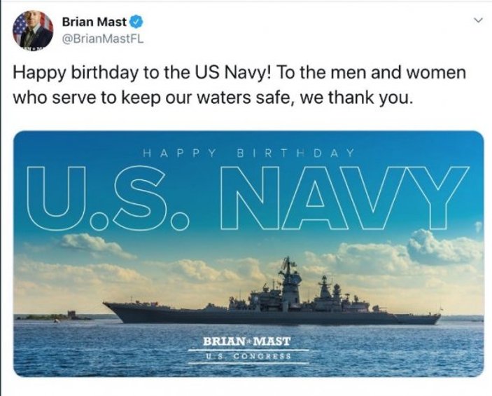 Amerikan donanmasının doğum gününü Rus gemisiyle kutladı